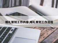 婚礼策划工作内容,婚礼策划工作流程